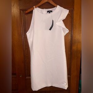 Lulus White Ruffle Sleeve Mini Dress Size Large